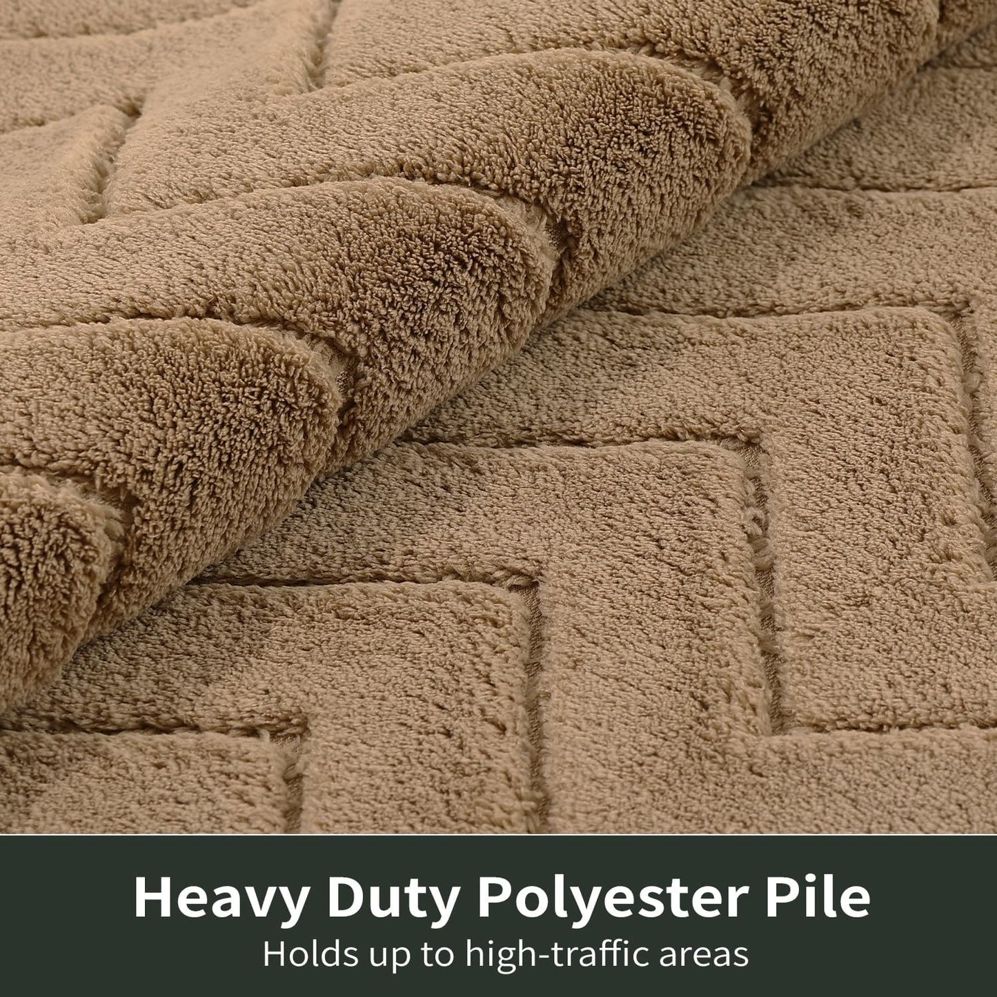 Stiio Dirt Trapper Door Mat 24x35.5 Inches, Front Doormat Indoor Outdoor Entrance Low Pile, All-Season, All-Weather Absorbent Entry Rug, Washable Non Slip Rug for Entryway, Brown