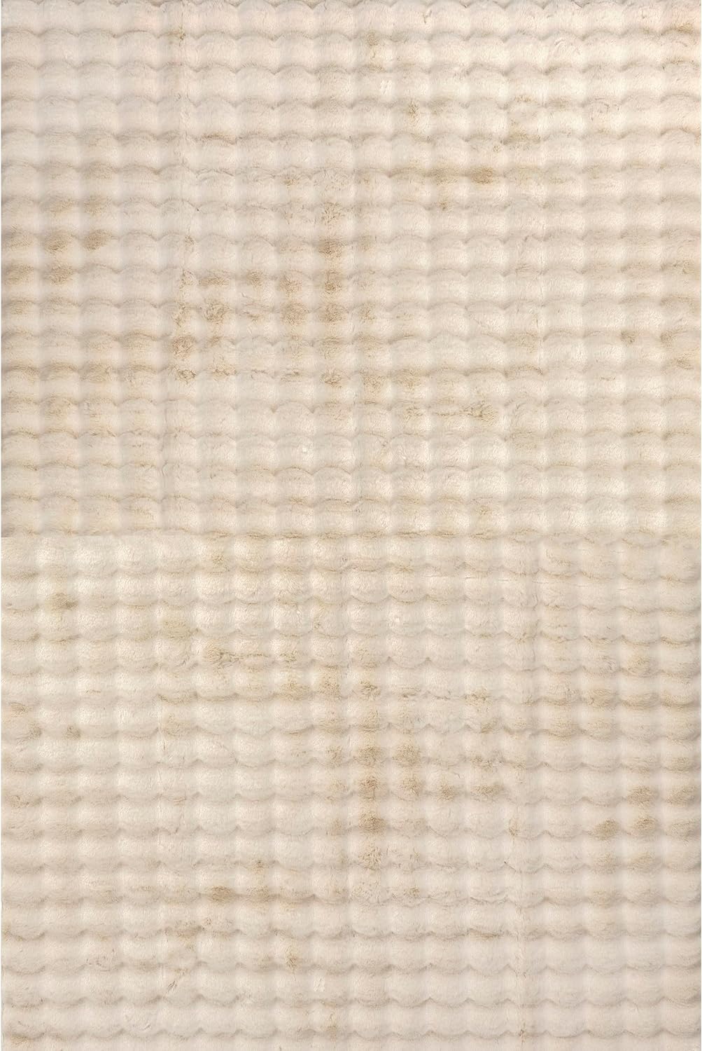 nuLOOM Jeni Checkered 6 Square Machine Washable Area Rug for Living Room Bedroom Dining Room Kitchen, Beige