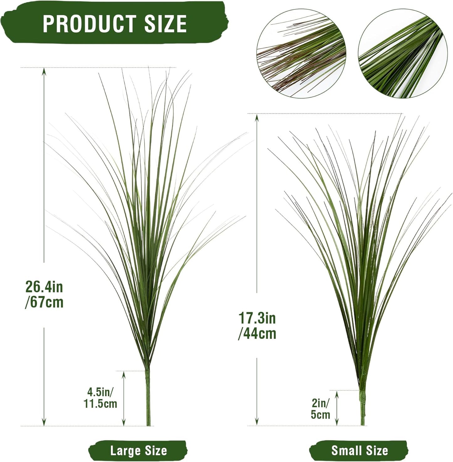24PCS Fake Plants Artificial Wheat Grass Greenery Plastic Plants Fake Grass Artificial Plants for Outdoor Decor Artificial Grass Plant with Greenery Stems for Indoor Home Decoration 26.4"