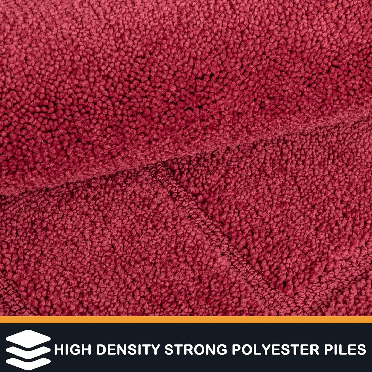 PURRUGS Dirt Trapping Door Mat 24" x 59", Non-Slip/Skid Machine Washable Entryway Rug, Dog Doormat, Super Absorbent Welcome Mat for Muddy Wet Shoes and Paws, Burgundy Red