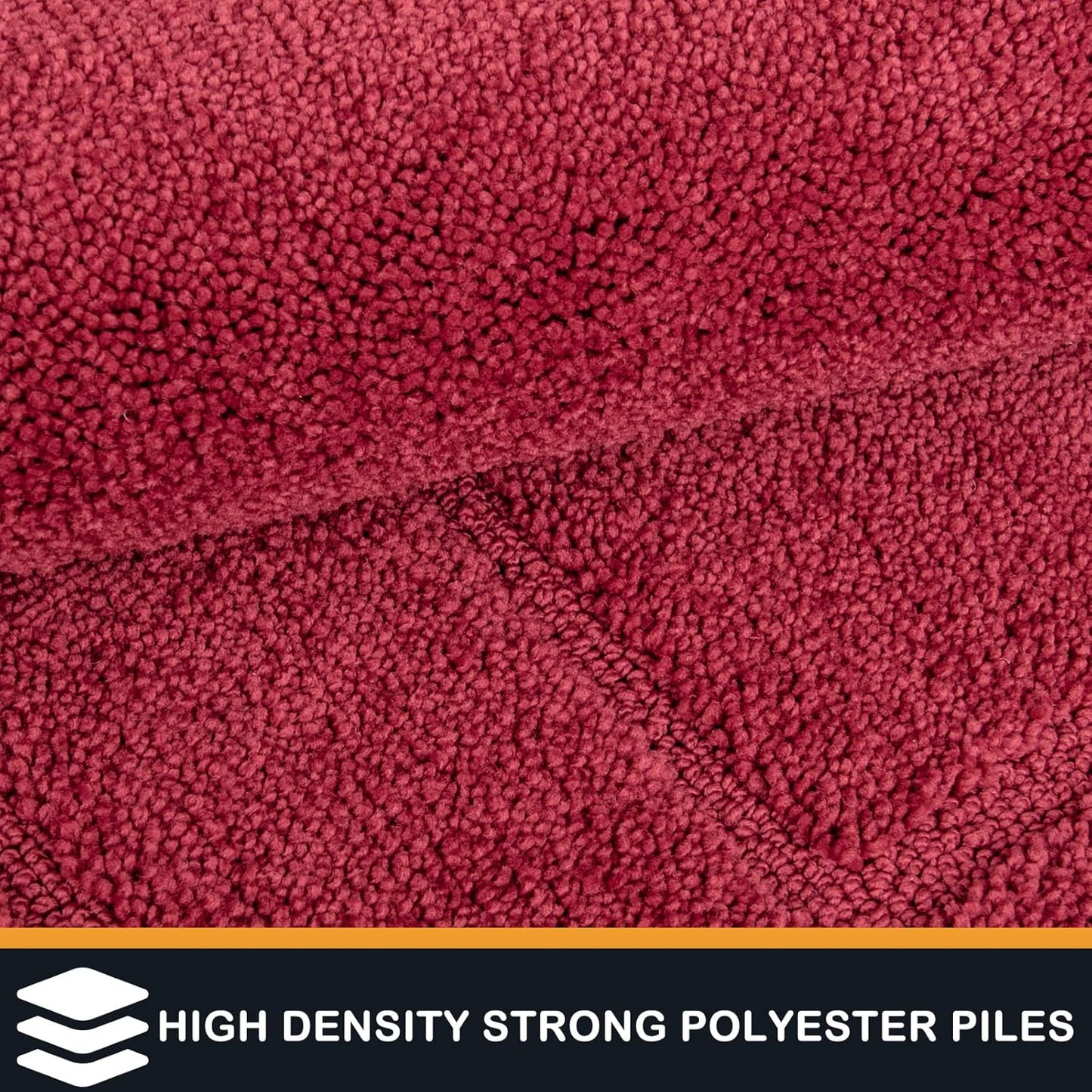 PURRUGS Dirt Trapping Door Mat 24" x 35.5", Non-Slip/Skid Machine Washable Entryway Rug, Dog Doormat, Super Absorbent Welcome Mat for Muddy Wet Shoes and Paws, Burgundy Red