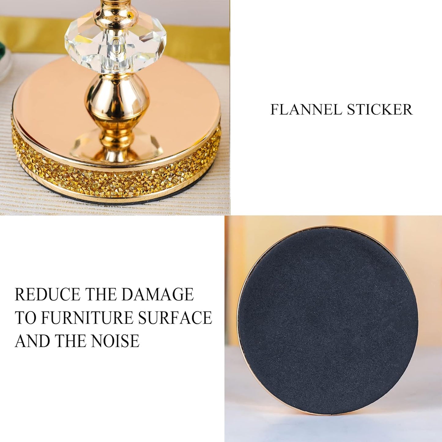 Candle Holder, Pillar Candle Holders, Crystal Candlesticks Holder for Wedding, Parties, Events, Chirstmas,Home Decor, Table Centerpieces CH028D (L)