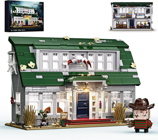 Halloween Nightmare Building House Set on Elm Street, Horror Movie Figure & Haunted House Building Blocks Toy, Compatible with Lego Gifts for Friends and Fans 18+ (1099 Pieces)