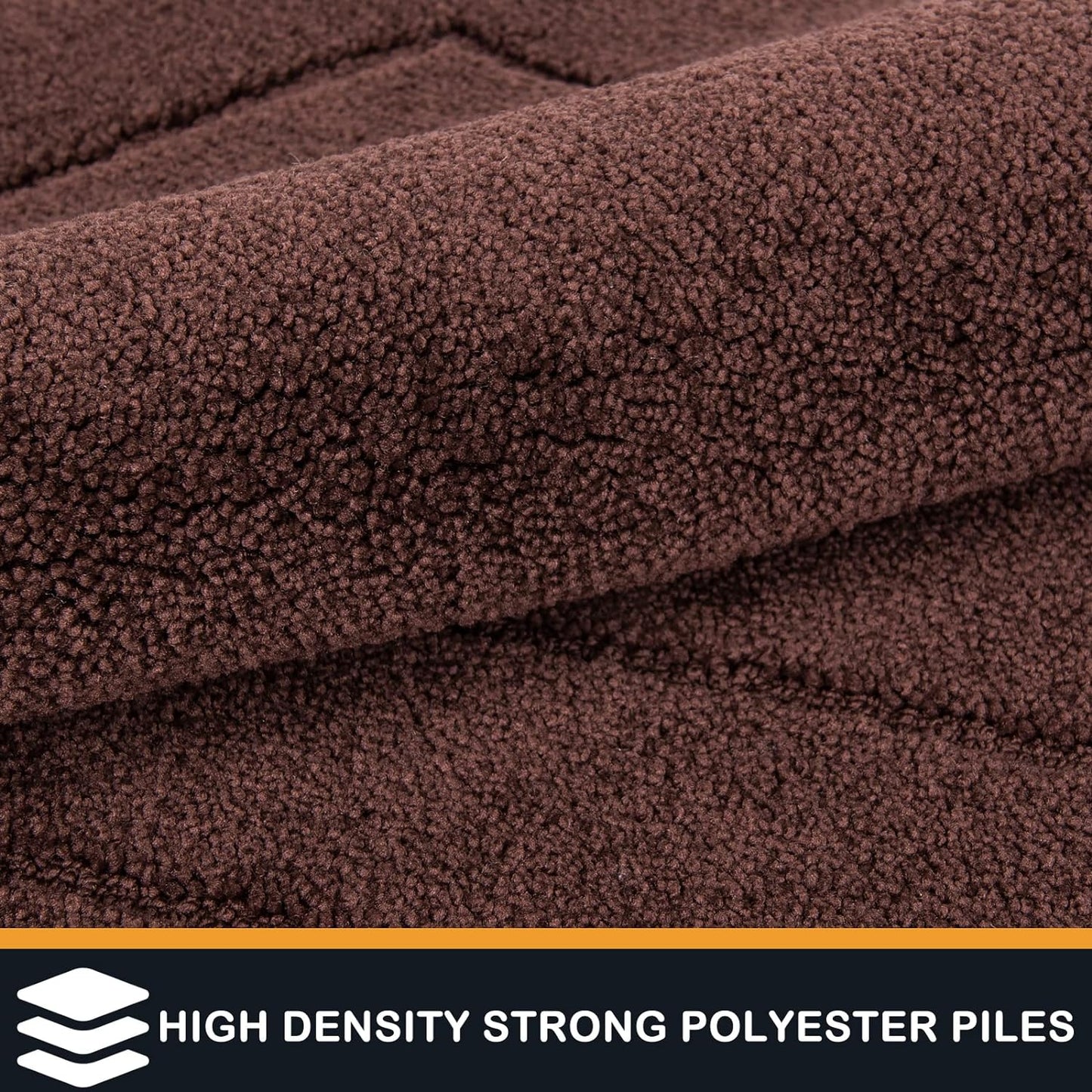 PURRUGS Dirt Trapping Door Mat 20" x 31.5", Non-Slip/Skid Machine Washable Entryway Rug, Dog Doormat, Super Absorbent Welcome Mat for Muddy Wet Shoes and Paws, Brown