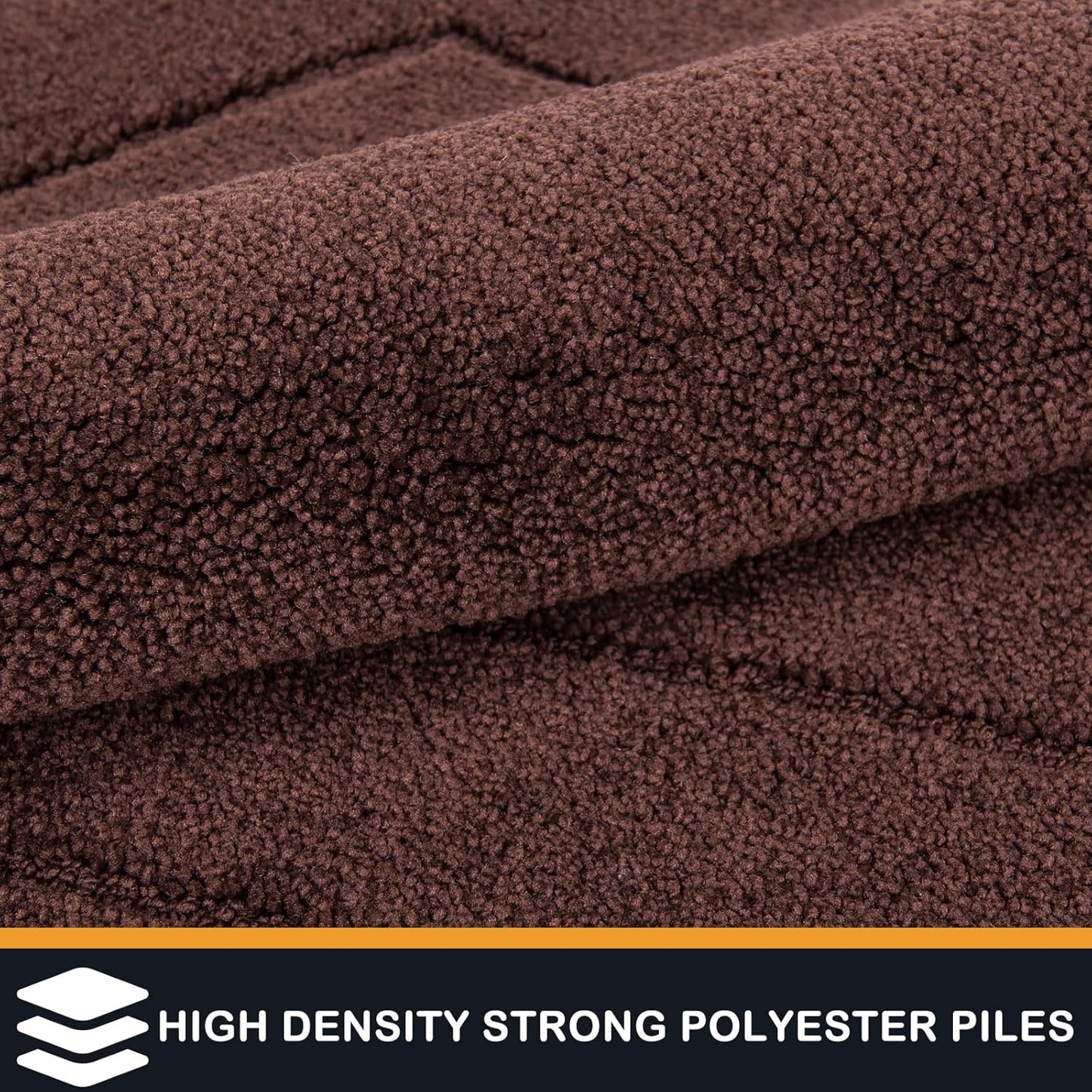 PURRUGS Dirt Trapping Door Mat 34" x 59", Non-Slip/Skid Machine Washable Entryway Area Rug, Dog Doormat, Super Absorbent Welcome Mat for Muddy Wet Shoes and Paws, Brown