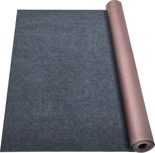Marine Carpet,5 FT x 15 FT Dark Gray Indoor Outdoor Carpet 0.2" Thick Boat Carpet with Water-Proof TPE Backing, Non-Slide Outdoor Marine Carpet Roll for Home, Patio, Porch, Deck