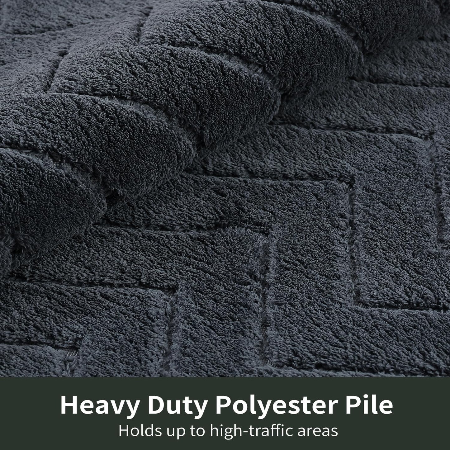 Stiio Front Door Mat Indoor Outdoor Entrance 20x31.5 Inches, Non Slip Washable Entry Rug, Dog Doormat, Absorbent Entrance Mat for Front & Back Door, Muddy Wet Shoes & Paws, Dark Grey