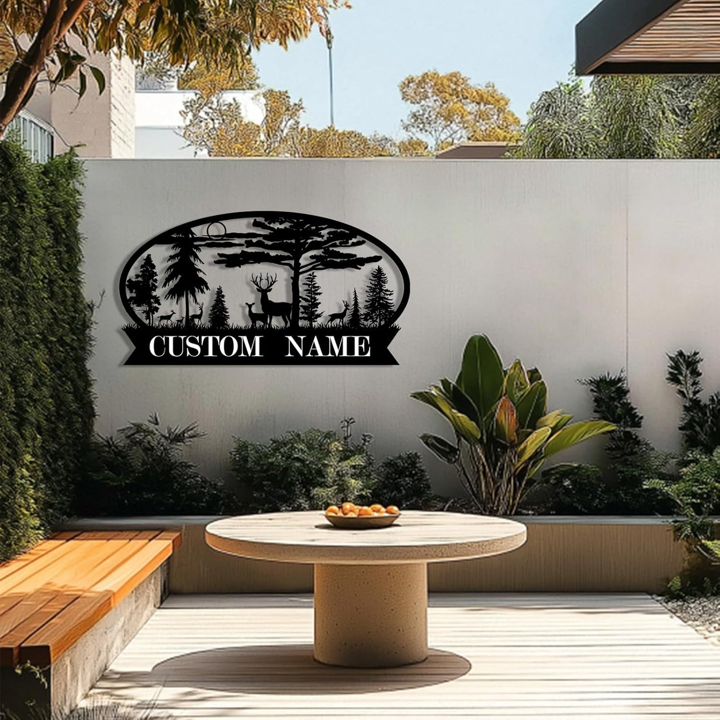 Personalized Hunting Metal Signs Outdoor - Custom Deer Antler Wall Art, Last Name Signs for Home, Rustic Cabin & Lodge Decor, Housewarming Gifts - MADE IN USA