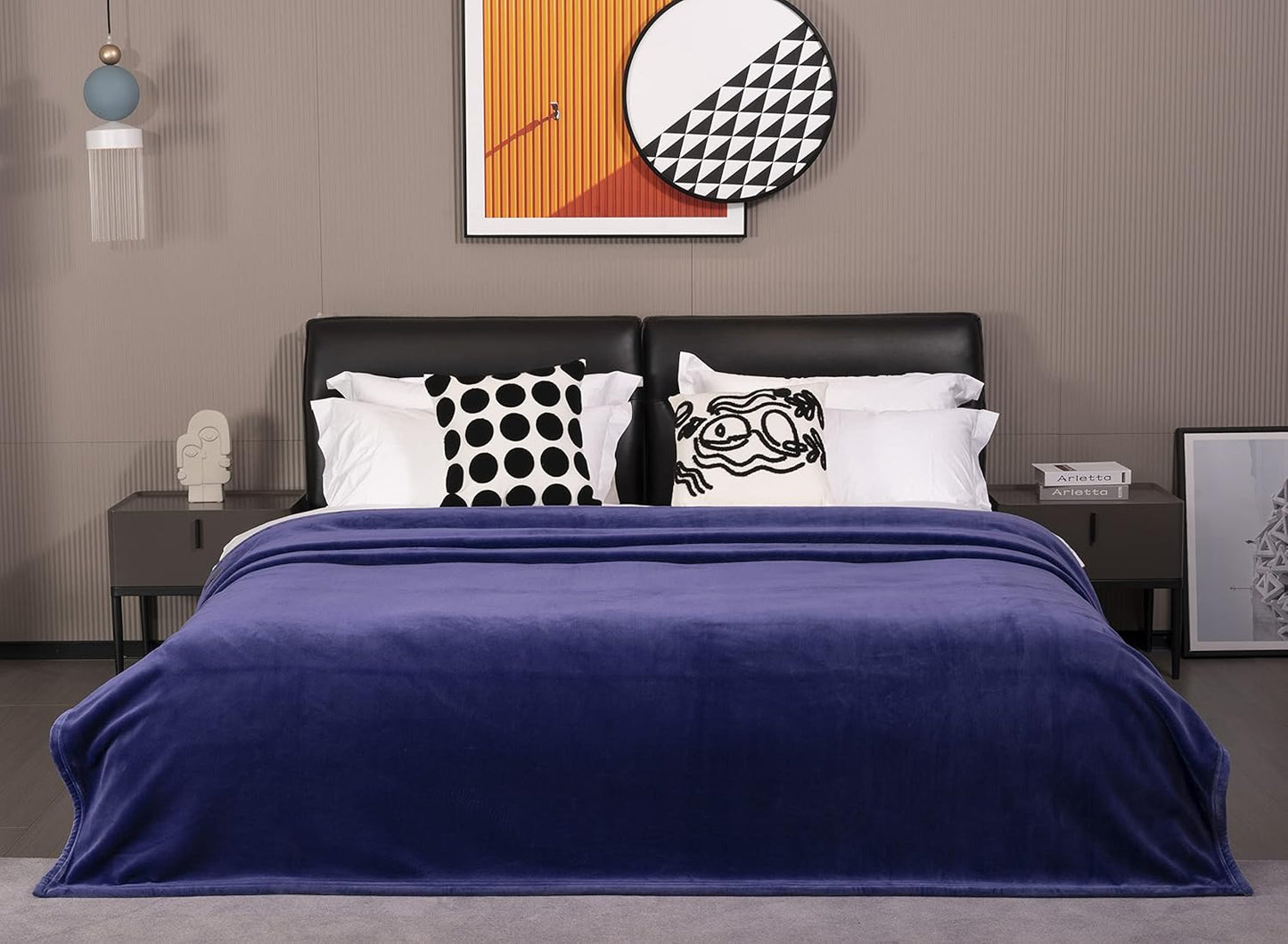 Mellowdy Extra Thick Hearty Plush Flannel Blanket (Violet Purple, 60x80) - 500GSM Twin Size Warm Blanket for Winter, Fall | Soft, Fluffy, Cuddly, Perfect for Bed, Oversized Throw for Couch, Sofa