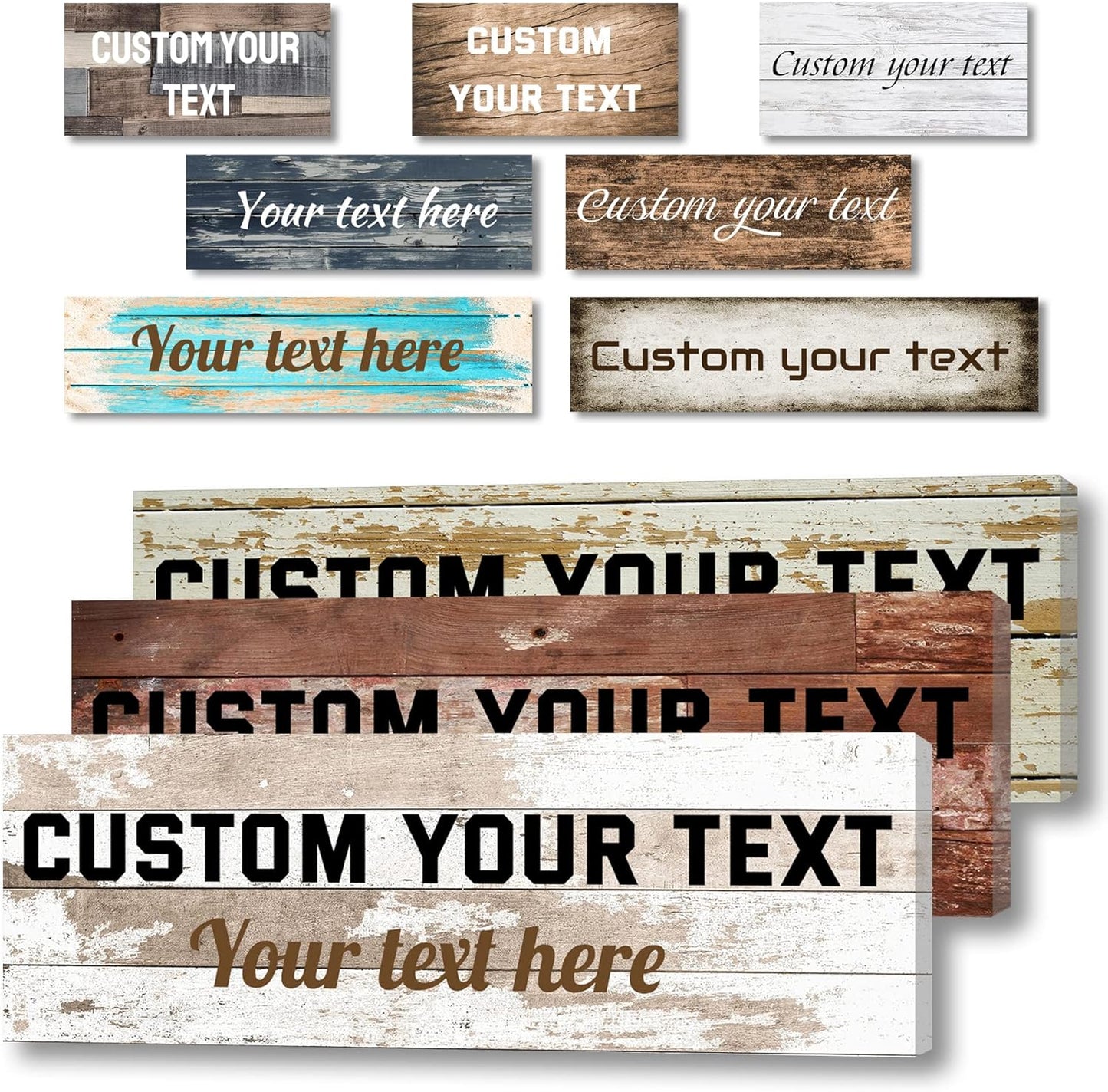 LZIMU Personalized Quotes Sign Wall Decor Custom Canvas Sign with Your Text Customized Gift for Rustic Kitchen Farmhouse Decor Framed (4"x16")