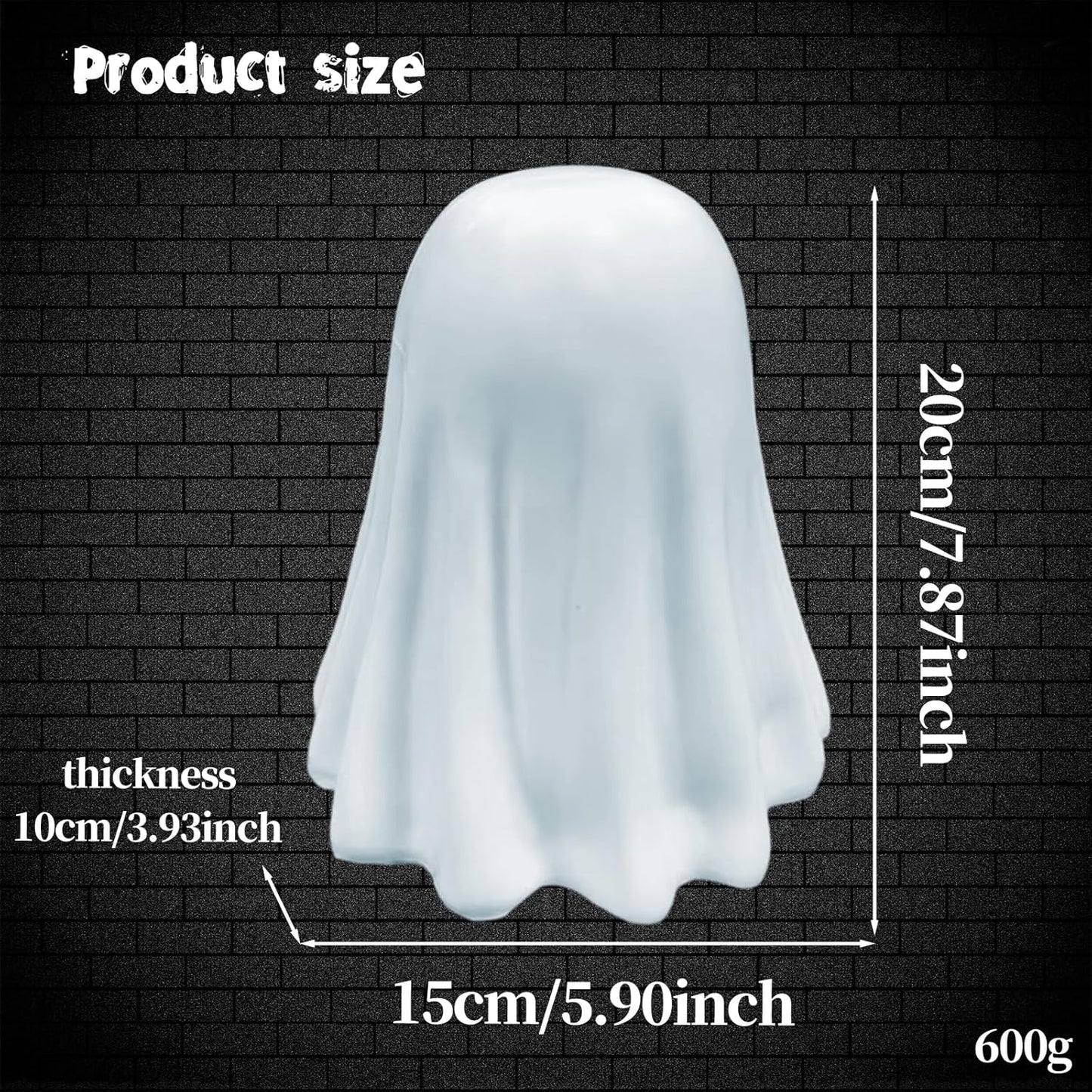 babyye Halloween Ghost Figurine, Spooky Resin Finger Statue, Porch and Indoor Spooky Home Halloween Decorations Indoor