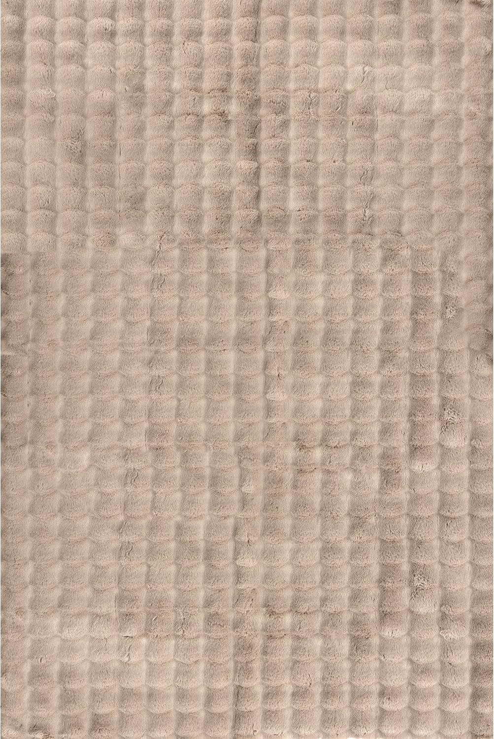 nuLOOM Jeni Checkered 6 Round Machine Washable Area Rug for Living Room Bedroom Dining Room Kitchen, Taupe