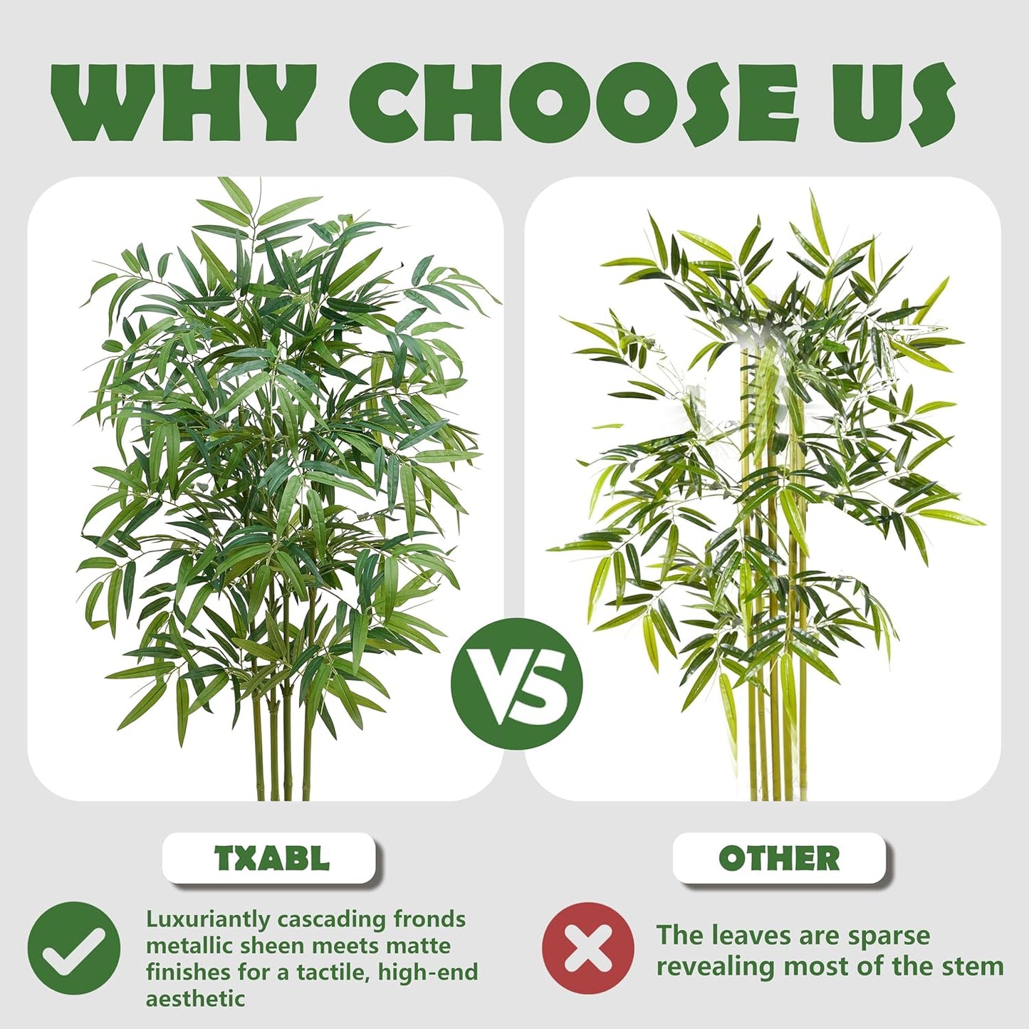 Artificial Bamboo Tree 5FT Tall Fake Plants Faux Silk Plant, Faux Bamboo Plant for Home Office Indoor Outdoor Decor Artificial Trees with Tall Planter