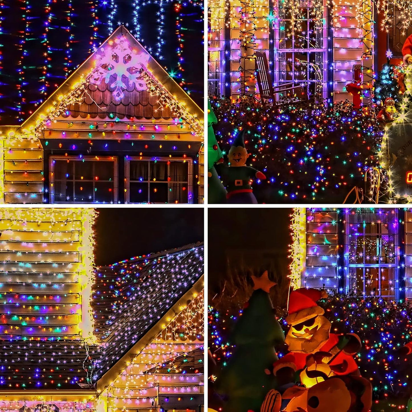 Green Wire,Multicolor,Incandescent Bulb 300 Mini String Lights for Indoor Christmas Tree Garland Birthday Wedding Party Festival Decoration