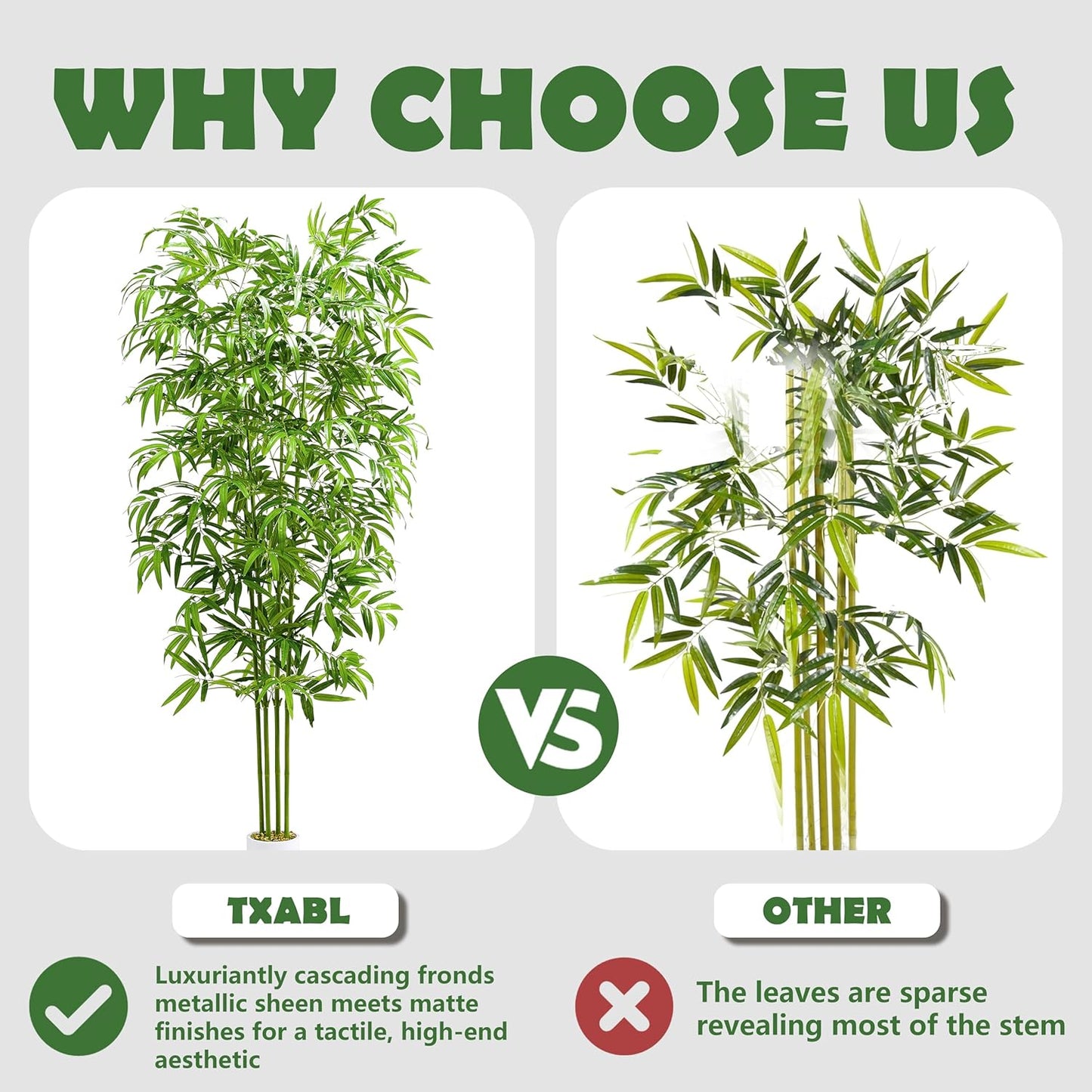 Artificial Bamboo Tree 6FT Tall Fake Plants Faux Silk Plant, Faux Bamboo Plant for Home Office Indoor Outdoor Decor Artificial Trees with Tall Planter