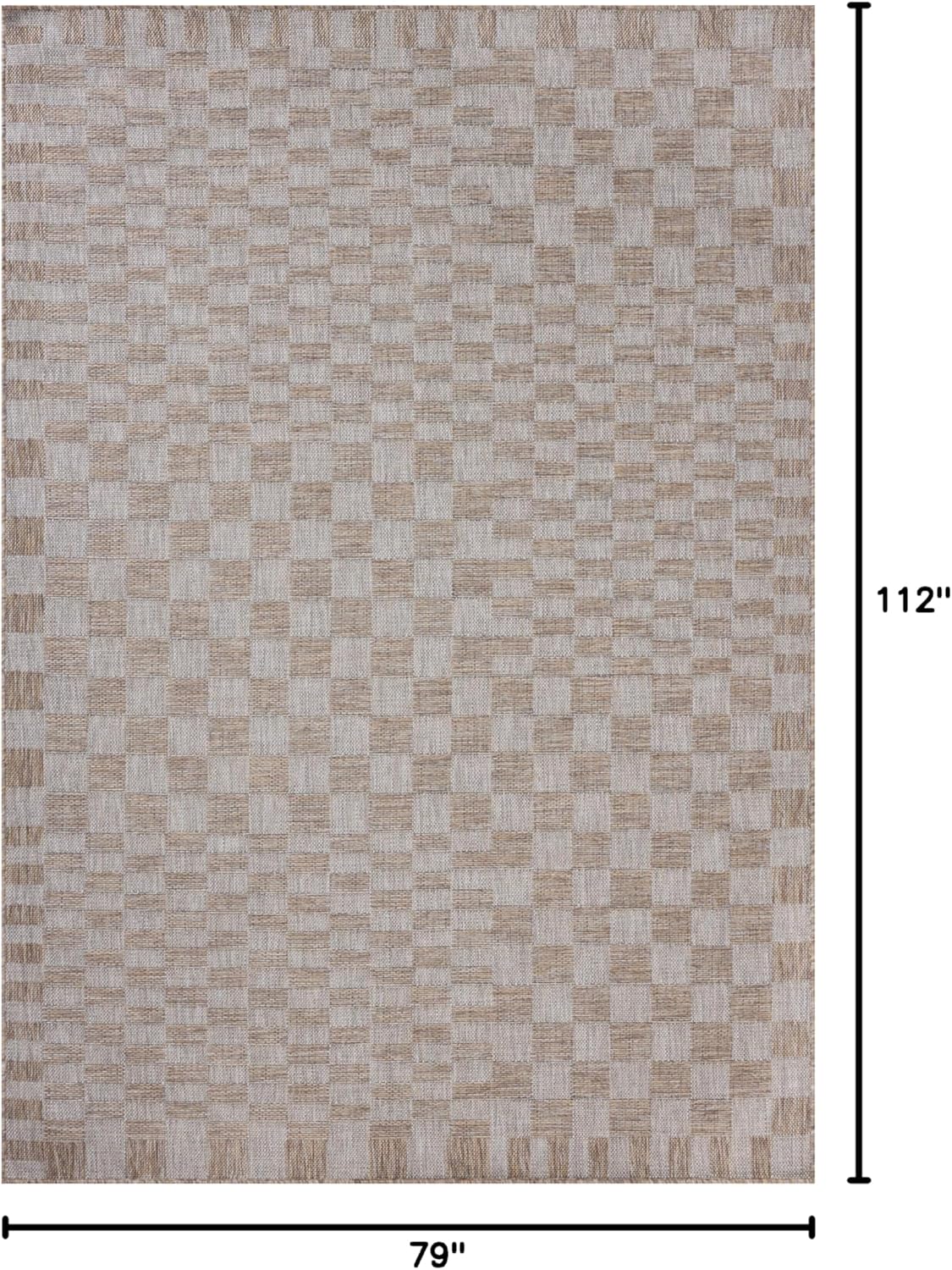 Loloi Amber Lewis Topanga Collection TOP-03 Natural/Dove 6'-7" x 9'-4" Indoor/Outdoor Area Rug