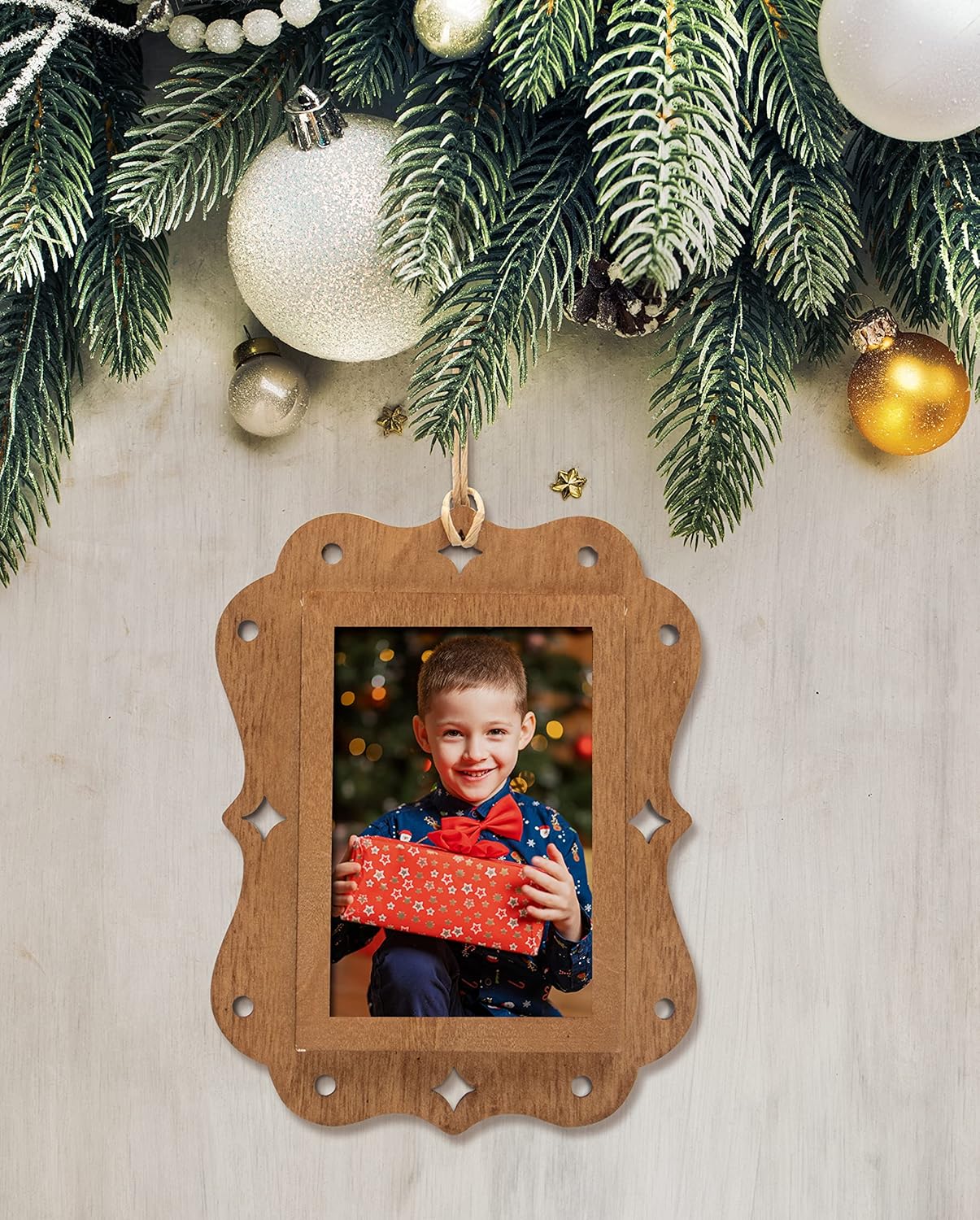 Wood Rectangle 2" x 3" Photo Ornaments - Pack of 50