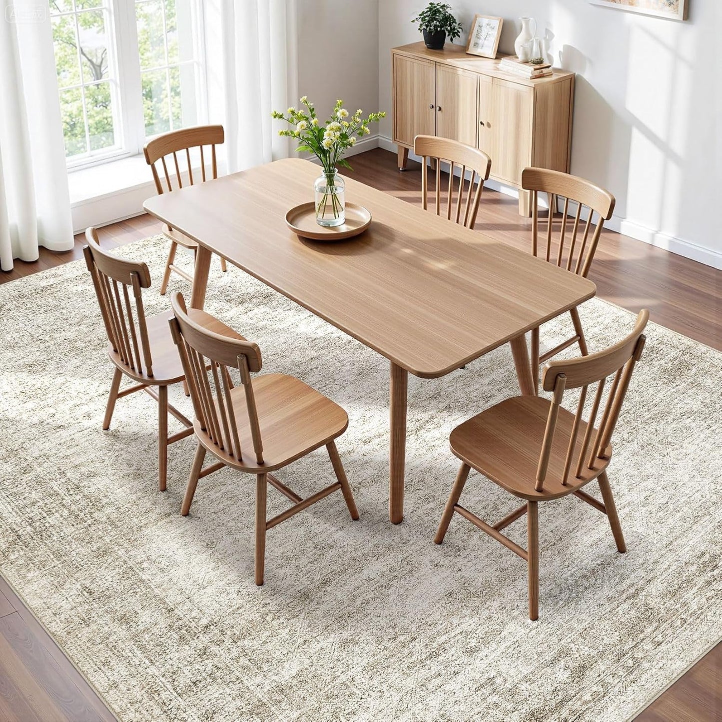 Washable Area Rugs for Living Room -10x14 Neutral Vintage Distressed Floral Farmhouse Boho Large Soft Floor Rug Indoor Non Slip Carpet for Living Room Bedroom Dining Room Office-Beige