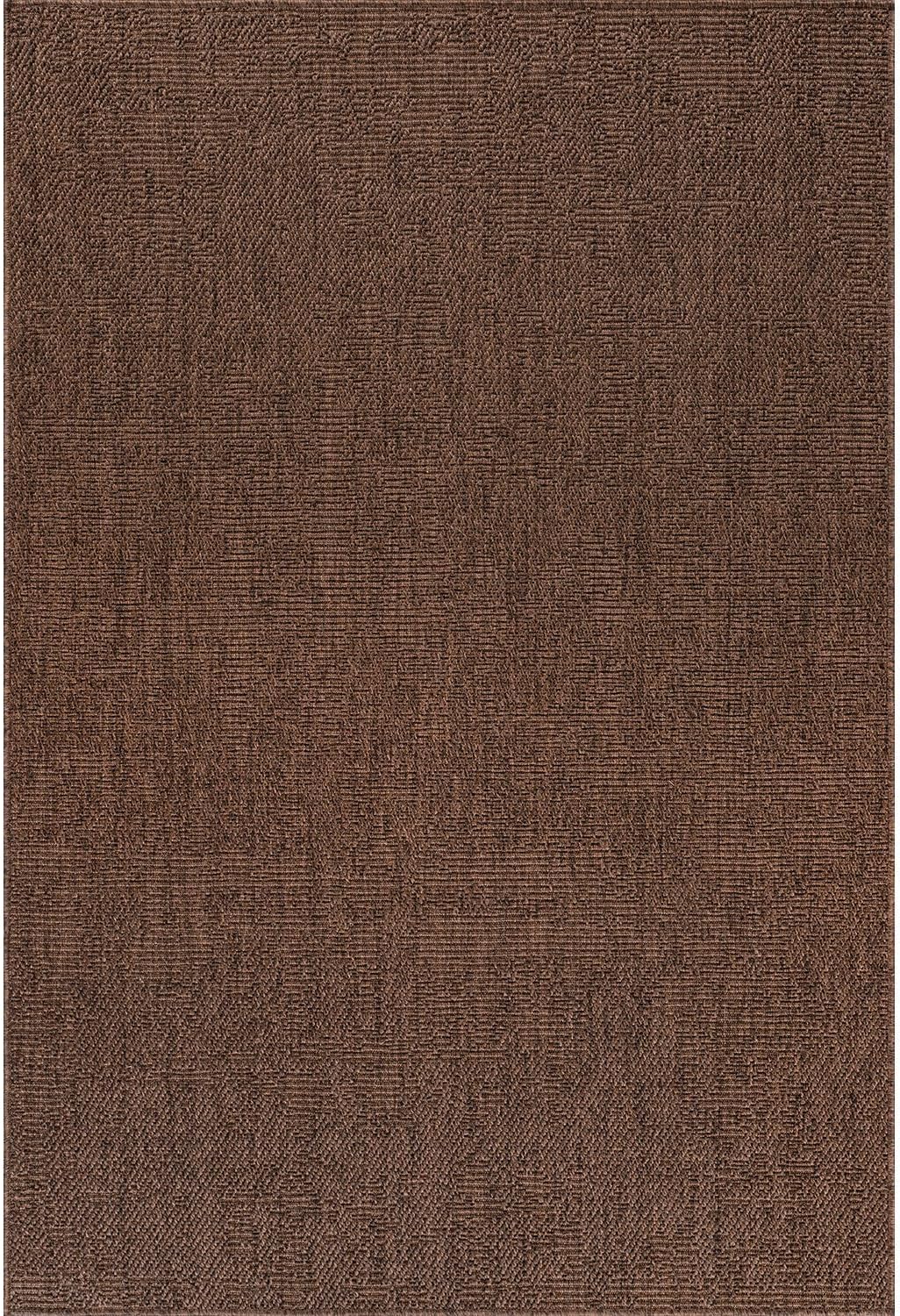 CAMILSON Easy Jute Rug 10x14, Indoor Outdoor Brown Color Fiber Area Rugs for Living Room Patio and Kitchen Rug, Solid Boho Woven Design, Easy-Cleaning, Washable Outside Carpet Alfombras (10 x 14)