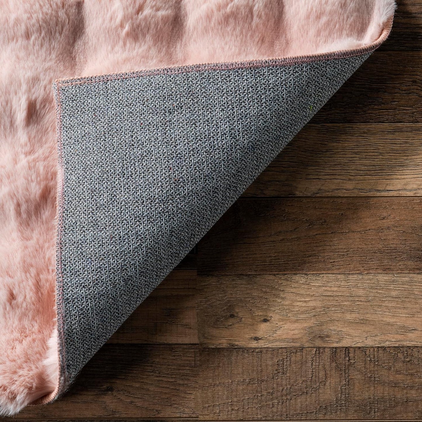 nuLOOM 5' x 8' Cozy Plush Area Rug, Machine Washable, Non-Slip, Soft Fluffy Shag Carpet for Living Room Bedroom Kids Room Nursery Home Decor, Jeni Blush